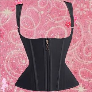 Black Waist Trainer / Faja with Zipper